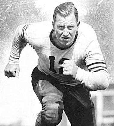 Photo: Chicago Tribune historical photo showing Link Lyman in the 1930s. It accompanied an August 6, 2019 article in the Chicago Tribune by Will Larkin, “Ranking the 100 Best Bears Players Ever.” Lyman was rated as number 31, and the article began that even though Lyman had played football 90 years before, he wouldn’t be out of place in the 21st century.