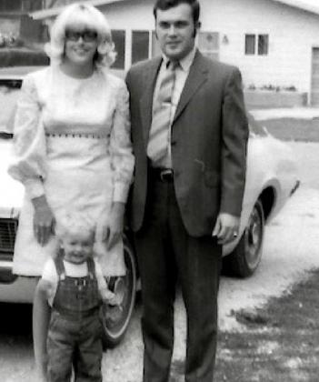 Bob & Jane Patterson with son Rob back then, shared by Bob