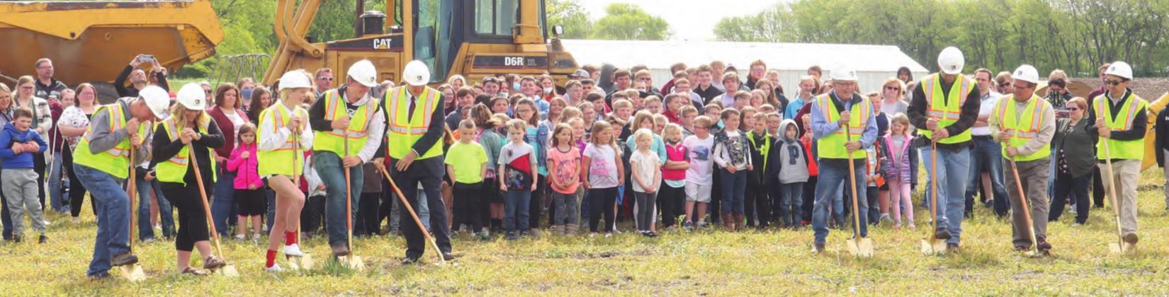 Lewiston Consolidatded Schools held a groundbreaking for its new $1.5 million track Monday. Ray Kappel/Republican