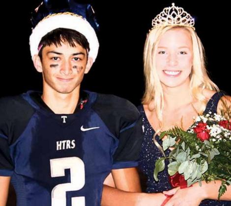 HTRS’ Homecoming King Donovan Kostecka and Queen Katilyn Glathar. Photo courtesy of Lorrie Novak